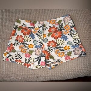 Summer floral tropical print shorts